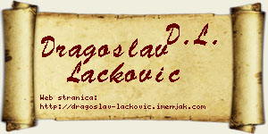 Dragoslav Lacković vizit kartica